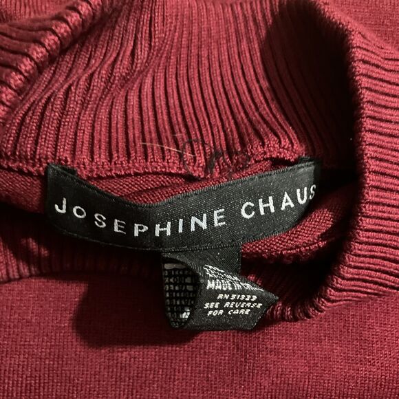 Josephine Chaus XL Red Cardigan, Silk Blend Stretch Sweater Lightweight Cardigan - Picture 6 of 9
